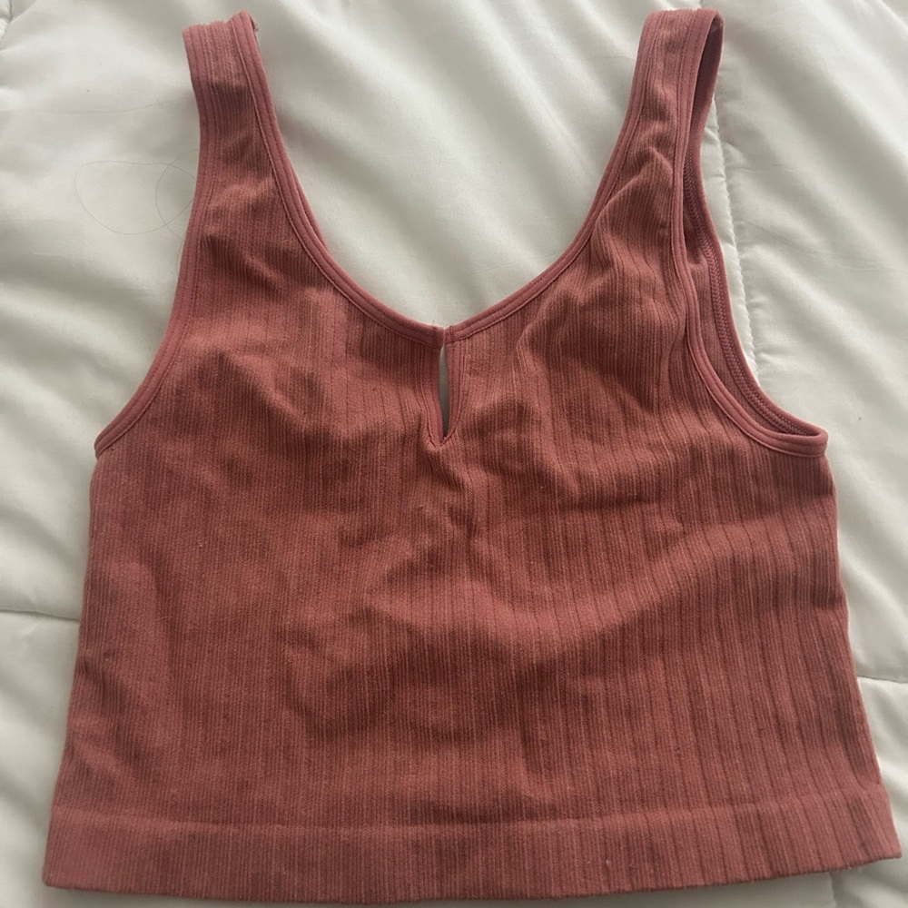 Women's Ribbed Tank Top - Rust